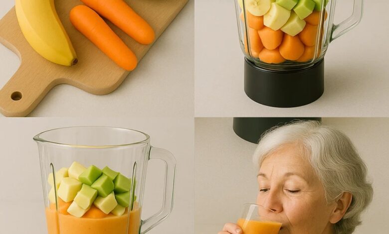 🧋 Cómo preparar un batido saludable de plátano, aguacate y zanahoria 1