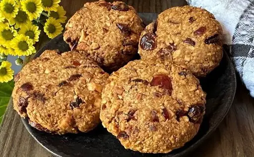 Galletas de avena, almendras, arándanos y limón