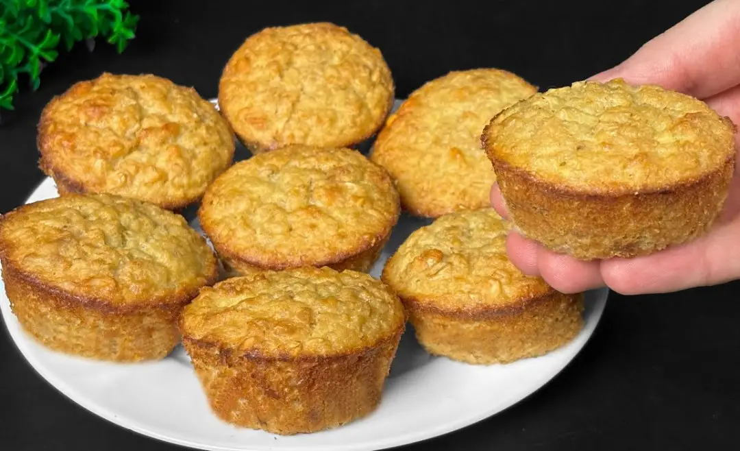 Muffins de avena y manzana