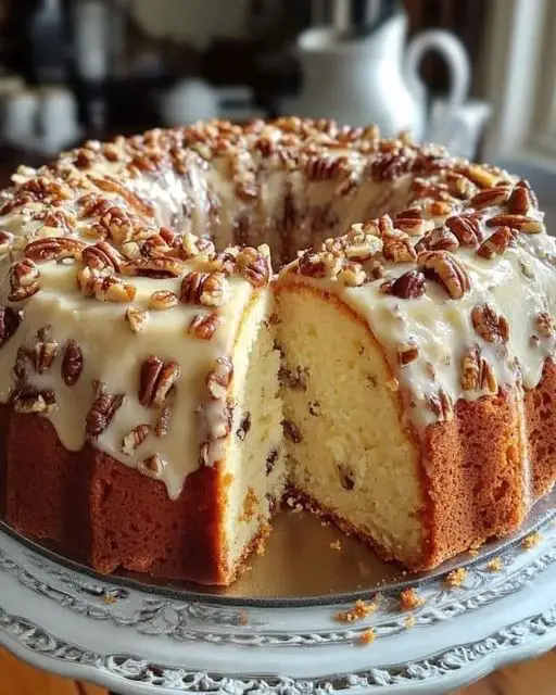 Bizcocho de mantequilla y nueces de la vieja escuela