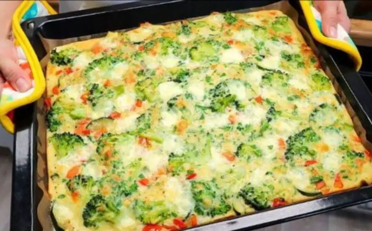 Pizza de verduras en sartén