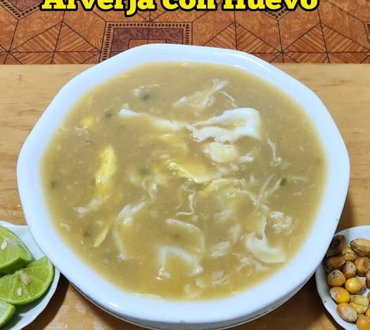 Sopa de Crema de Arveja con Huevo 1