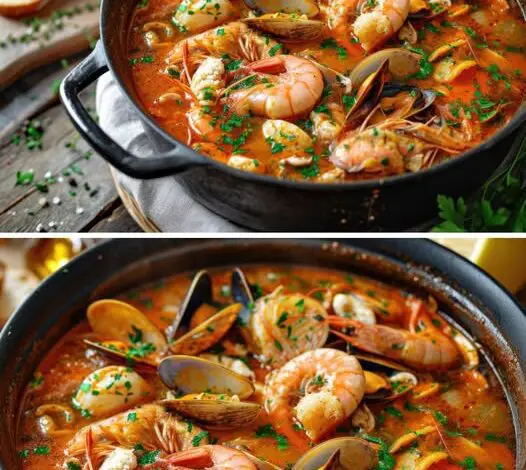 MERLUZA A LA MARINERA CON GAMBAS Y ALMEJAS 1