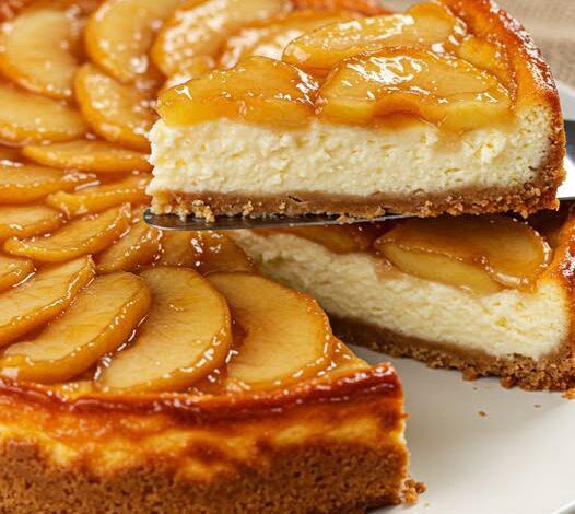 TARTA DE QUESO CON MANZANA CARAMELIZADA 1