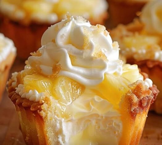 Cupcakes de Piña para el Cielo Sin Hornear 1