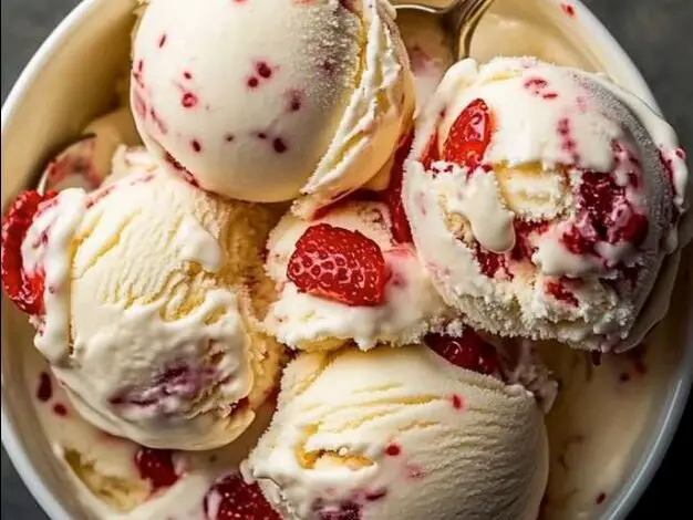 Helado Casero de Fresa y Vainilla! Pura Cremosa Delicia 1
