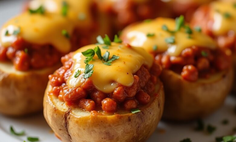 Papas Rellenas con Garbanzos y Queso Fundido 1