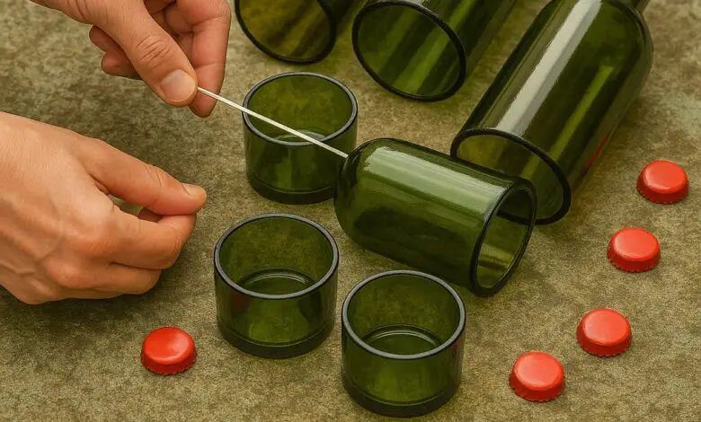 Cómo cortar botellas de vidrio con hilo para hacer tus propios vasos😎 1