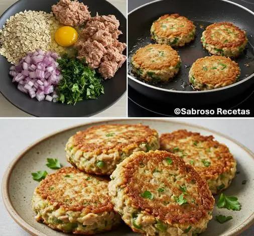 TORTITAS DE ATÚN SALUDABLES 1