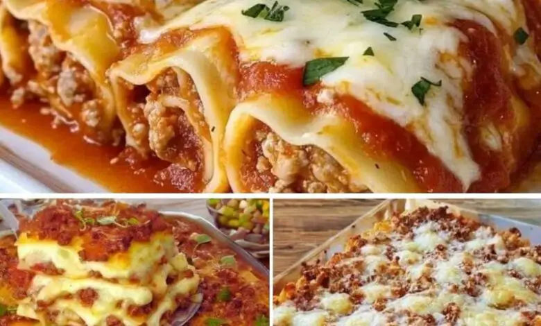 Lasaña con escondido de carne molida 1