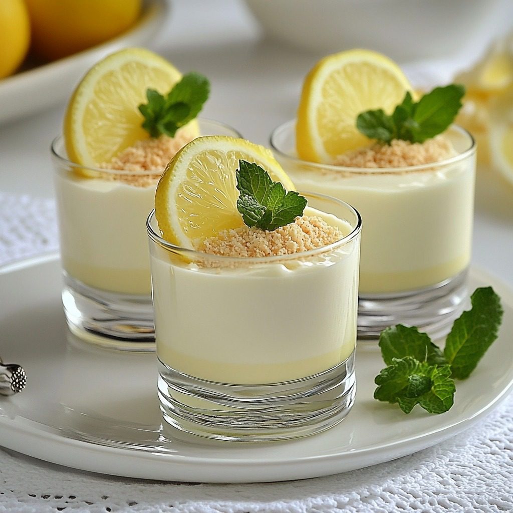 Postre de Limón y Leche Condensada en Vasitos