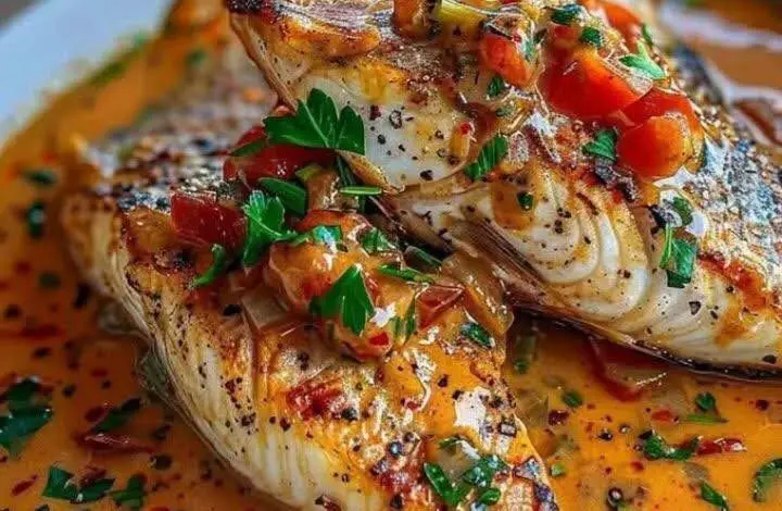 Red Snapper con Salsa Criolla Cremosa 1