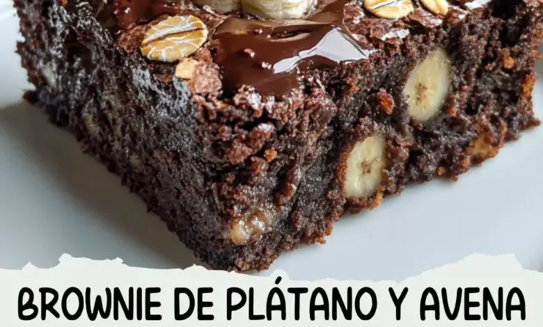 Brownie de Plátano y Avena: Dulce, Saludable y Sin Culpa 1