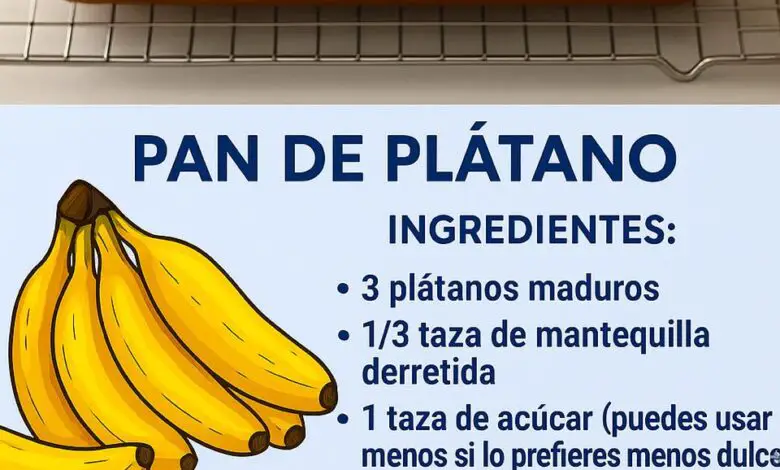 Pan de Plátano Fácil – ¡Tan Fácil que Hasta los Niños Pueden Hacerlo! 1