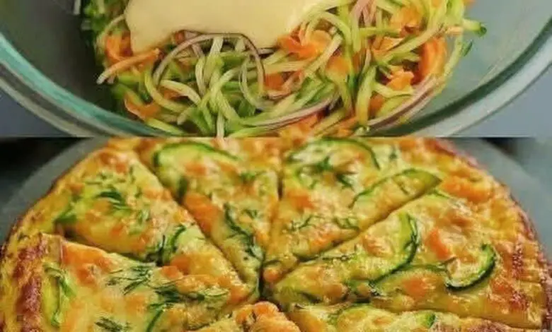 Pizza Vegetariana de Calabacín y Zanahoria 1