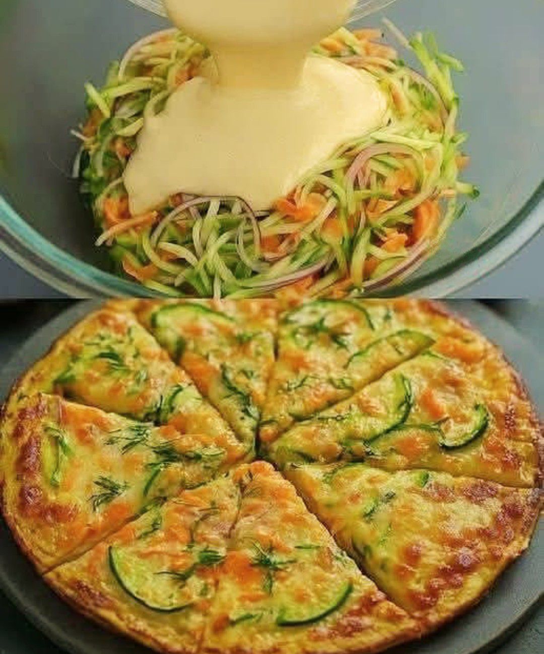 Pizza Vegetariana de Calabacín y Zanahoria