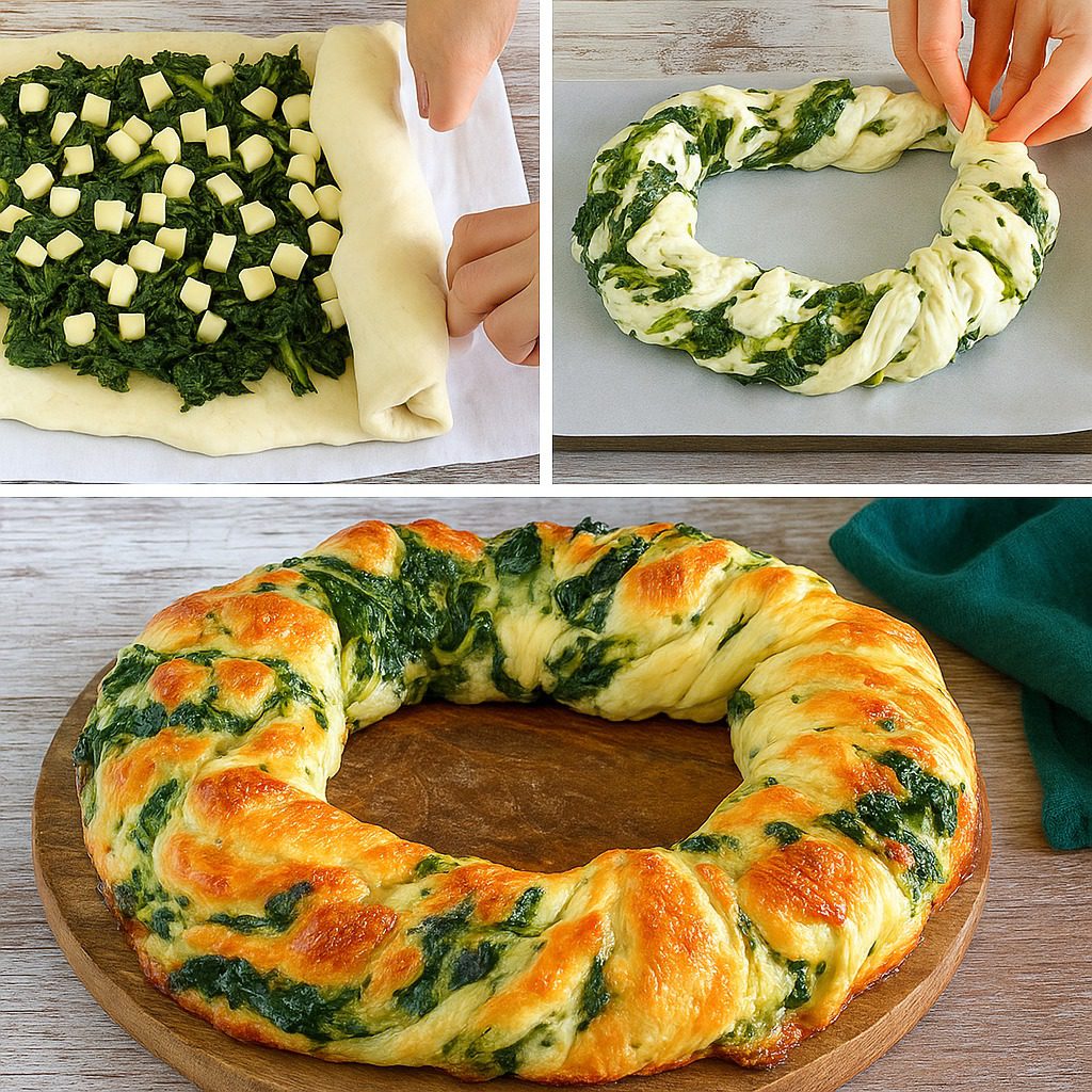 Rosca Salada con Queso y Brócoli