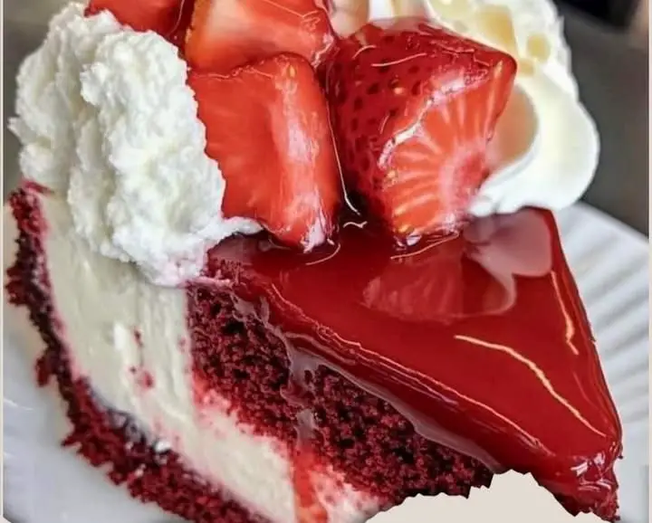 Tarta de Queso con Fresas de Terciopelo Rojo