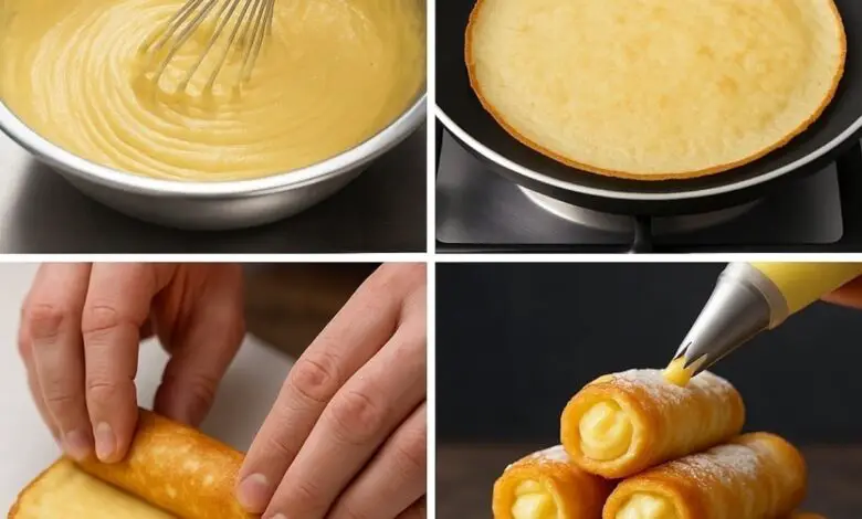 Easy Vanilla Cream Rolls Recipe 1