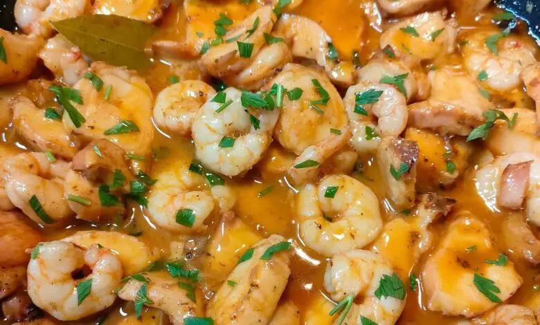 Pulpo con Gambas al Ajillo 1