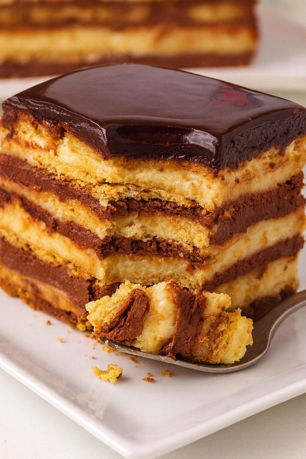 Tarta de Galletas, Flan y Chocolate