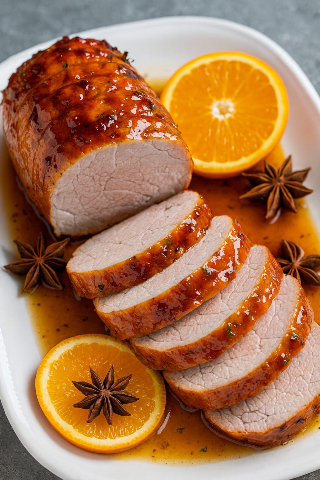 Lomo Glaseado en Salsa de Naranja