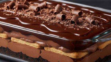 Postre Frío de Galletas con Crema de Chocolate 4