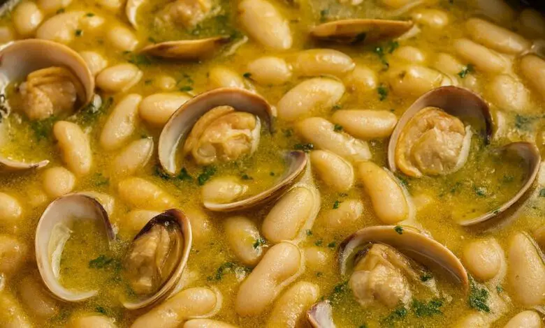 Fabes con Almejas en Olla Rapida 1