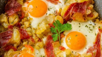 Huevos con Patatas y Jamón 5