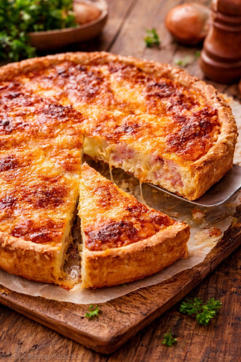 Quiché de Queso, Jamón y Cebolla