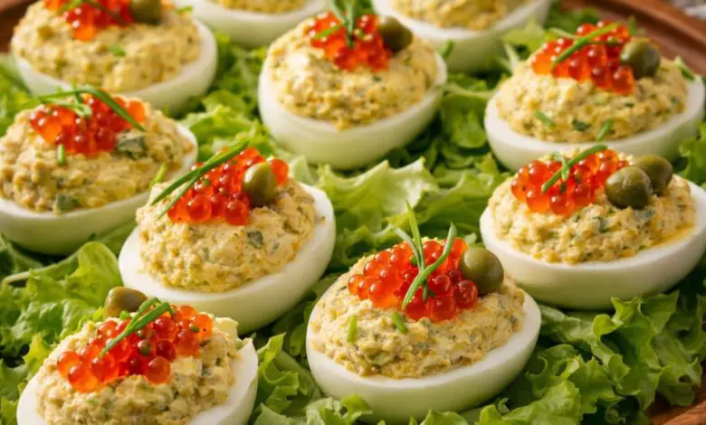 Huevos Rellenos de Paté de Salmón 1