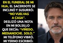 “No vuelvas a casa”, susurró el cura en el funeral de mi hija… y mi yerno me escribió.