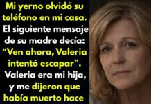 Mi yerno olvidó su móvil en mi casa… entonces llegó un mensaje de su madre: “Ven ahora, Valeria”