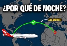 Por qué muchos vuelos cruzan el Atlántico de noche y no durante el día.