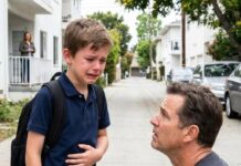 “Papá… por favor, no me hagas sentar”