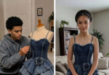 Mi madrastra se negó a pagar mi vestido de graduación, así que mi hermano me hizo uno con los vaqueros viejos de nuestra difunta madre, pero