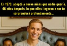 En 1979, adoptó a nueve pequeñas niñas negras que nadie quería