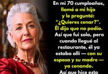 En su cumpleaños número 70, llamó a su hijo para invitarlo a cenar, pero su respuesta dio inicio a una historia inesperada y conmovedora.