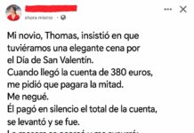 Le pidió dividir la cuenta en San Valentín: la prueba oculta que terminó con siete años de relación