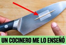 ¿Por qué deberías colocar un palillo a tu cuchillo?
