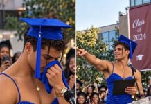 Mi hijo cruzó el escenario de su graduación con un vestido azul y todos se rieron; solo yo sabía por qué