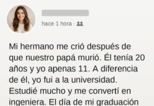 El día de mi graduación humillé al hermano que me crió