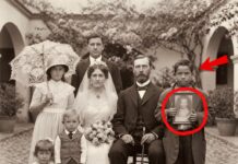 El niño del borde de la foto de bodas: lo que reveló un zoom