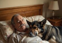 Su perro llevaba semanas oliéndole el mismo lugar del hombro cada noche; cuando su hija veterinaria lo vio, le pidió que fuera al médico