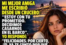 Mi mejor amiga me escribió desde un crucero: «Estoy con tu prometido. Decidimos casarnos en el barco». Mi respuesta hizo que esa misma noche me llamara desesperada