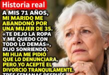 A mis 71 años, mi marido me abandonó por una mujer de 35. «Te dejo la ropa y me quedo con todo lo demás», dijo sonriendo. Tres semanas después apareció llorando en mi puerta, porque había olvidado un pequeño detalle