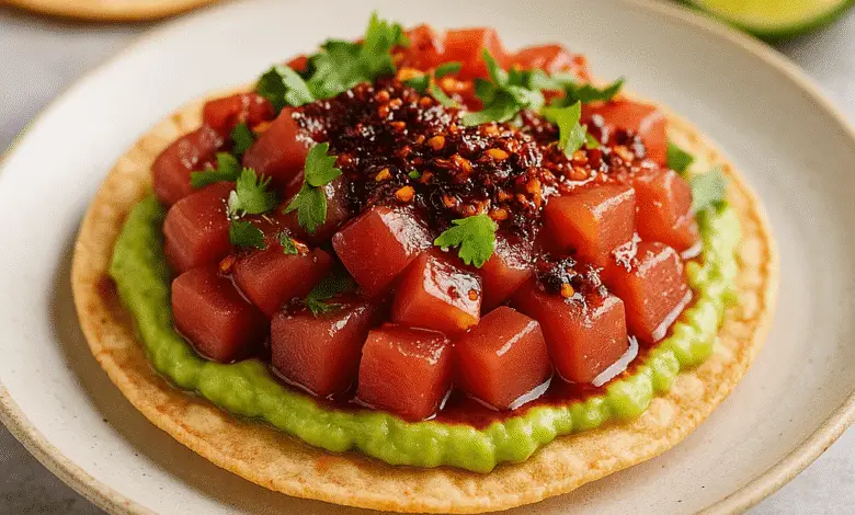 Tostadas de Atún con Salsa Macha 1
