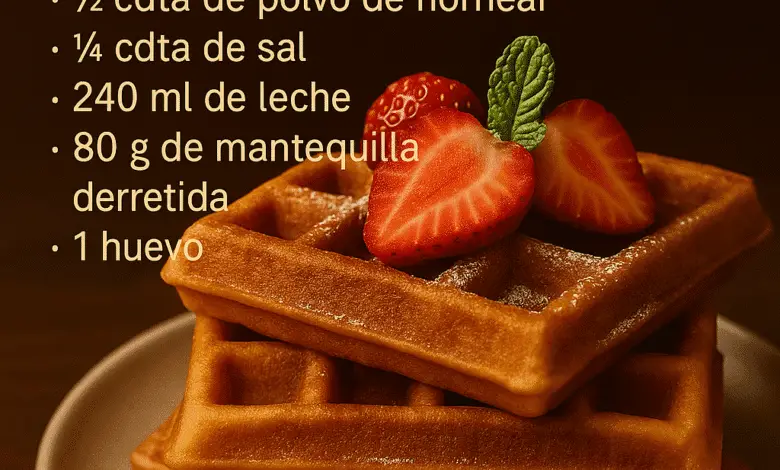 Waffles Caseros con Toque de Fresas 1