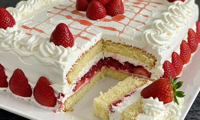 Pastel de Fresa Clásico Casero 1