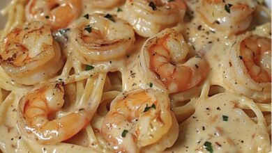 Espagueti Cremoso con Camarones al Ajo y Parmesano 8